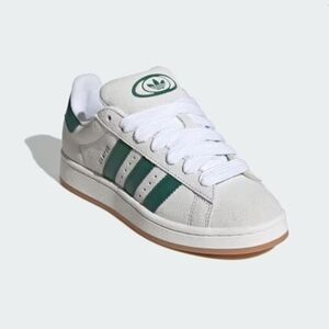 Adidas Campus 00S Suede Off White and Green Sneakers Women's 6.5 New!